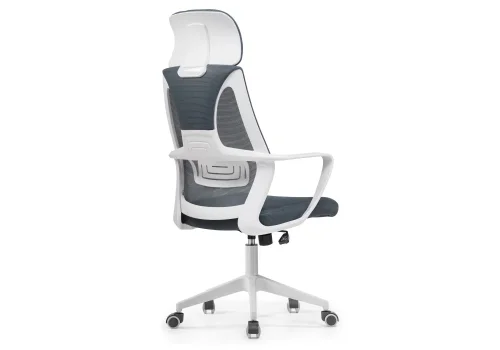 Компьютерное кресло Golem dark gray / white 15332 Woodville, серый/сетка ткань, ножки/металл/белый, размеры - *550***680*630 фото 5